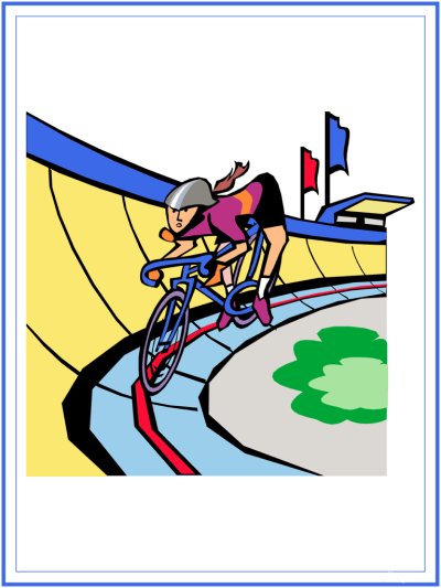 cycling race coloring page