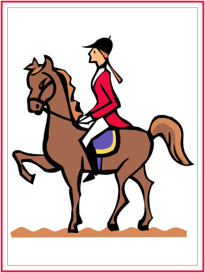 equestrian coloring page