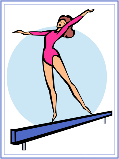 gymnastics balance beam coloring page