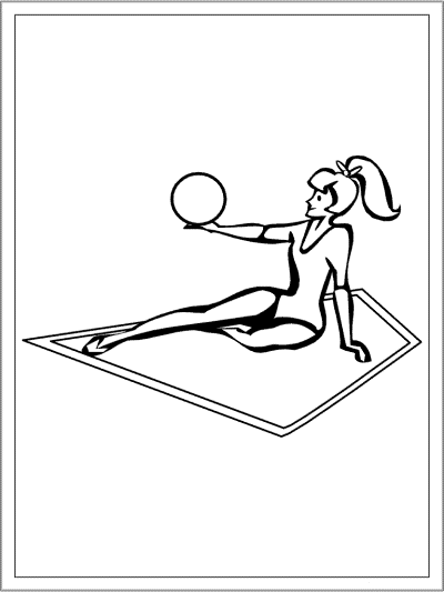 gymnastics rythmic ball coloring page