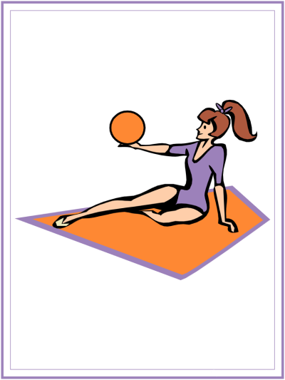 gymnastics rythmic ball coloring page