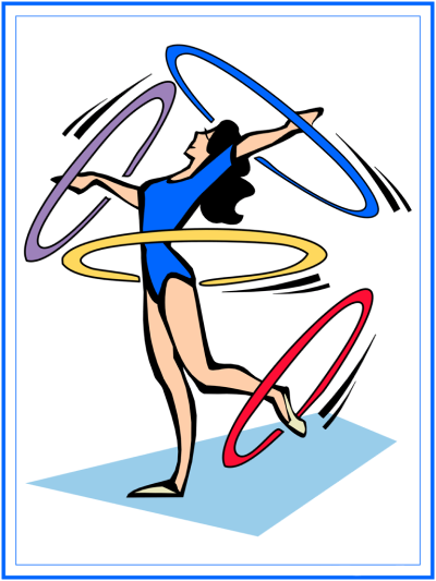 gymnastics rhythmic loops coloring page