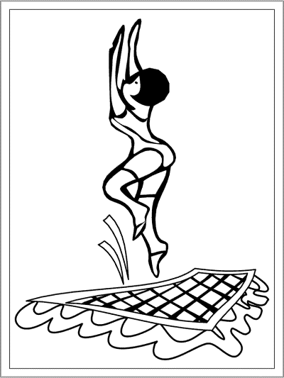 trampoline coloring page