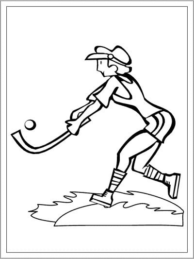 field hockey coloring page