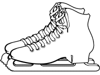 ice skates coloring page