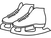 ice skates coloring page