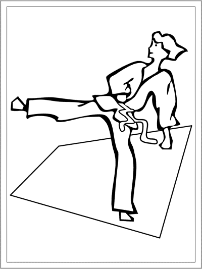 martial arts karate coloring page