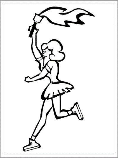 olympic torch bearer coloring page