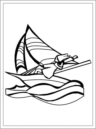 sailing dhingy coloring page