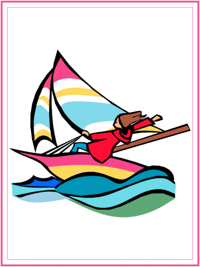 sailing dhingy coloring page