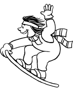 snowboarding coloring page