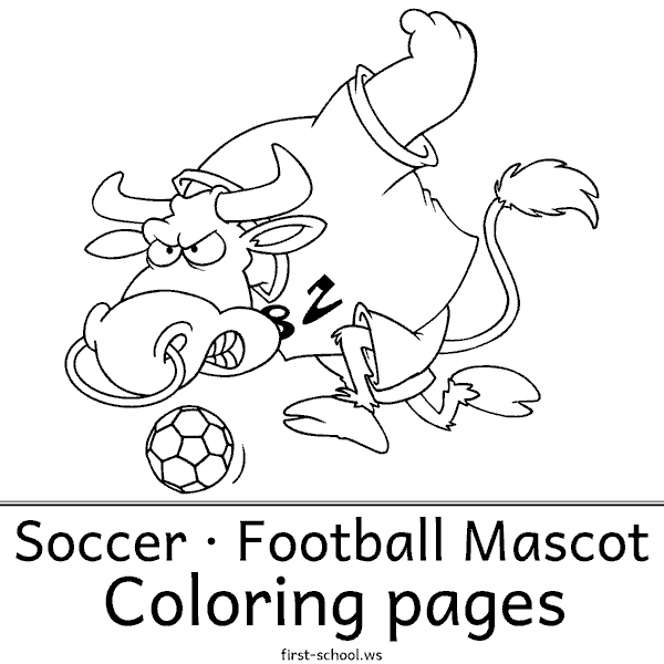 Soccer · Football Mascot Coloring Pages · P. 2