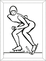 speed skating coloring page