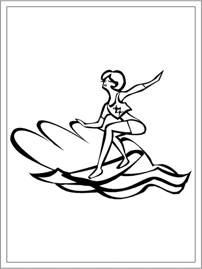 water sports coloring pages