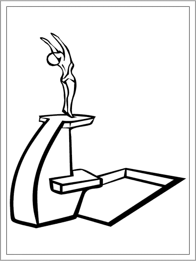 diving coloring page