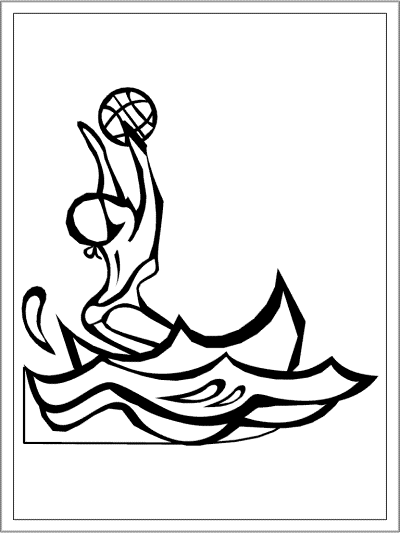 water polo coloring page