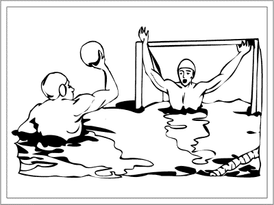 water polo coloring page