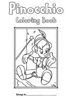 pinocchio coloring book cover