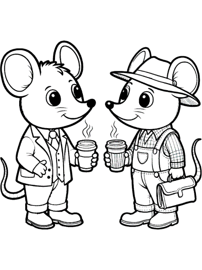 town mouse country mouse coloring pages