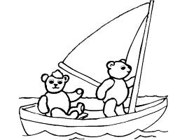 Teddy Bear Summer Coloring Pages