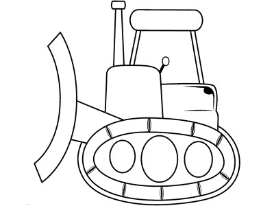 bulldozer coloring page