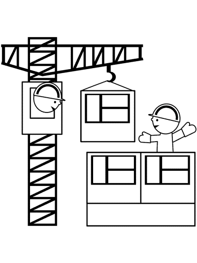 crane coloring page