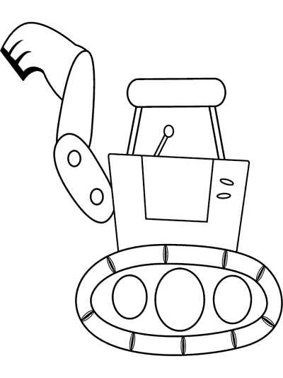 excavator coloring page