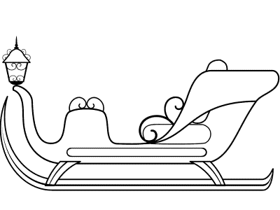 sleigh coloring page