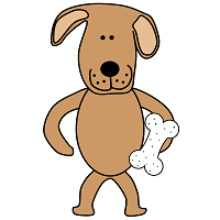 Dog or Puppy with Bone Craft Preschool Printable Activity