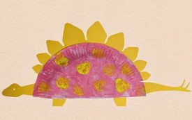 stegosaurus paper plate craft and 4 other dinosaurs