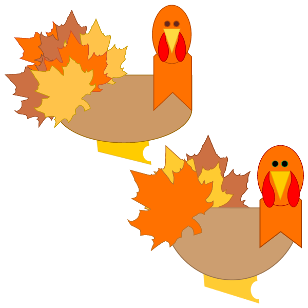 Turkey Craft Maple Leaves Theme Thanksgiving Preschool Printable