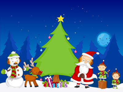 christmas santa claus and friends online jigsaw puzzler 