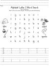 letter i word search and handwriting