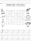 letter j wordsearch handwriting worksheet