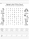 letter r word search and handwriting