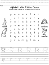 letter r word search and handwriting