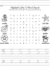 letter s word search worksheet