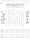 letter u word search and handwriting