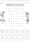 letter w word search and handwriting