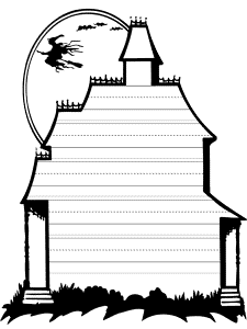 haunted house writing paper