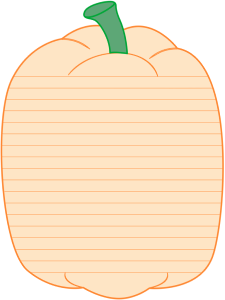 printable writing paper pumpkin shape